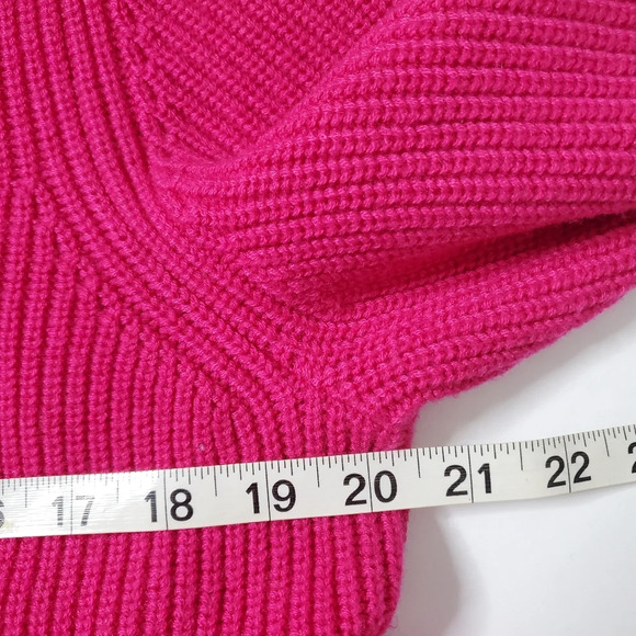 Talbots Plus Wool Blend Cable Knit Sweater Size 1X Pink Preppy Academia Barbie - Picture 4 of 9